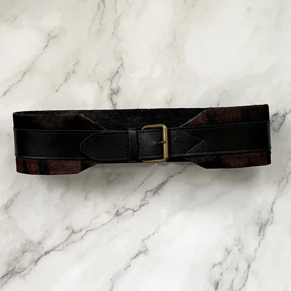 Mid or high waisted statement belt Jasper Black And Gold Statement Belt – 12th Tribe main image 4